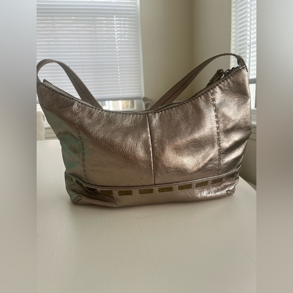 The Sak Bridget Leather Metallic Hobo Bag - Picture 5 of 8